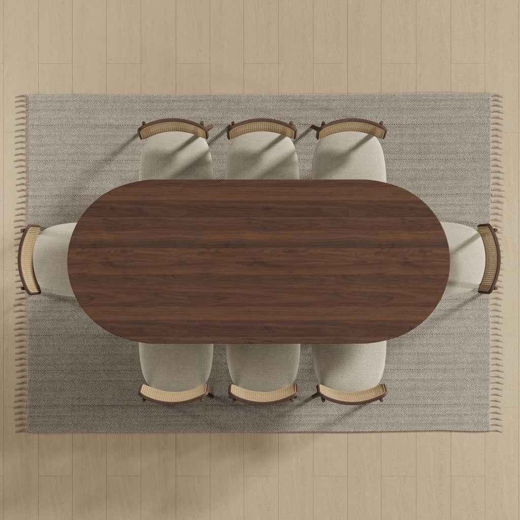 33" Brown Solid Wood Oval Bar Table