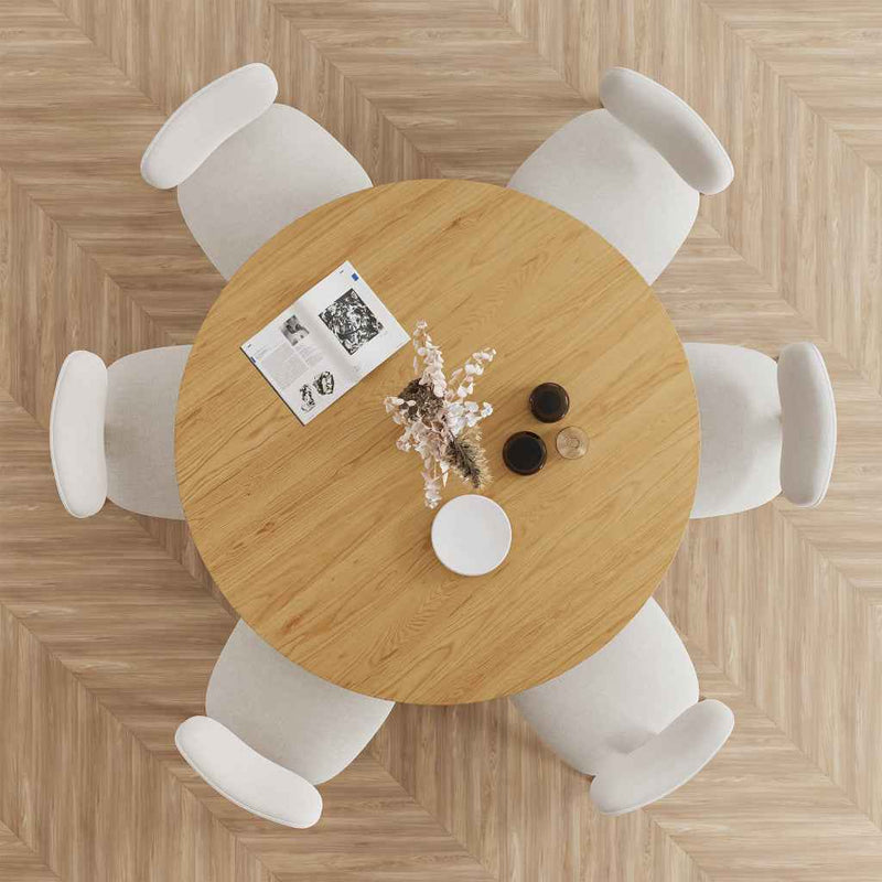 52" Yellow Solid Wood Rounded Bar Table