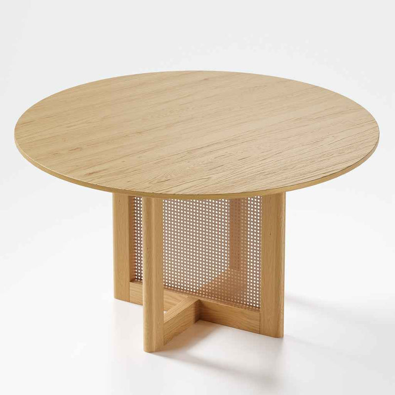 52" Yellow Solid Wood Rounded Bar Table