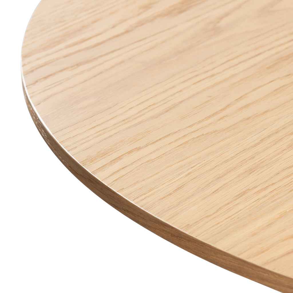 52" Yellow Solid Wood Rounded Bar Table