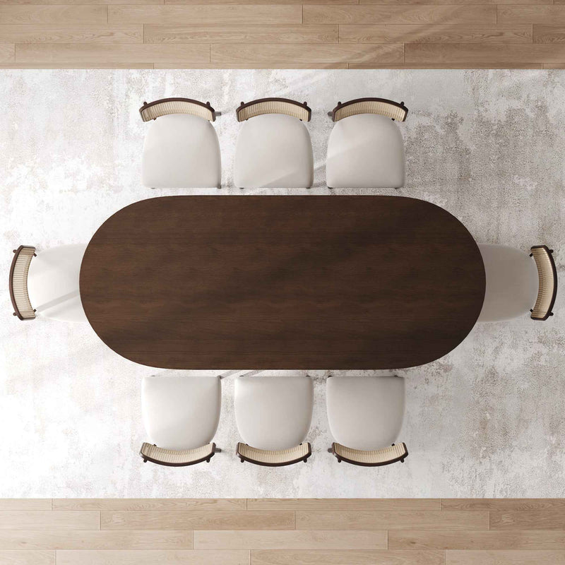 33" Brown Solid Wood Oval Bar Table