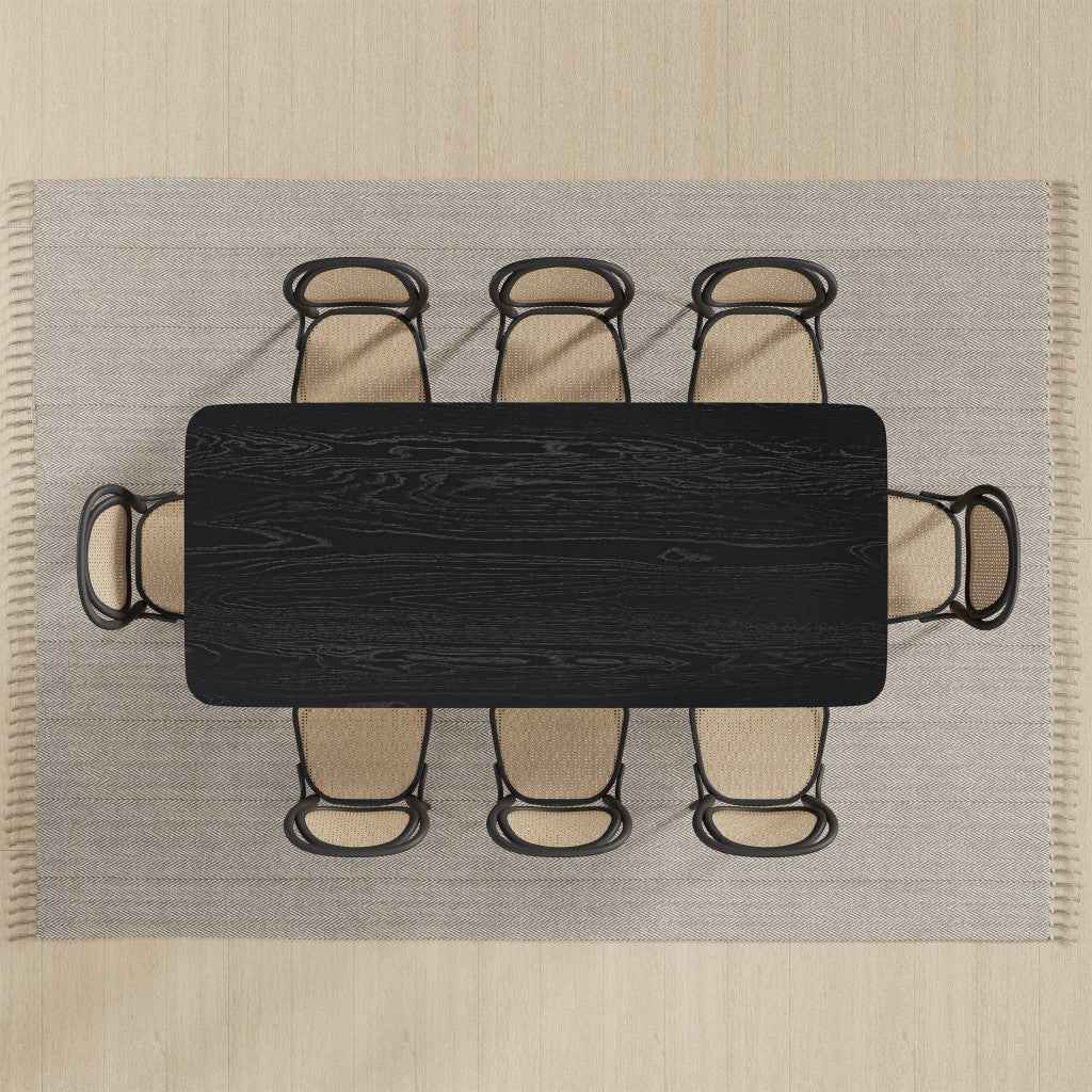 33" Black Solid Wood Rectangular Bar Table