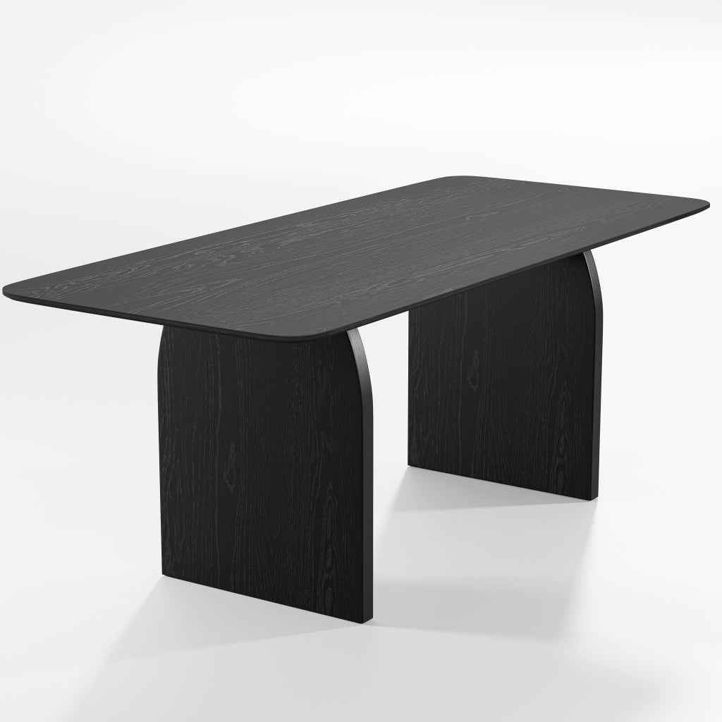 33" Black Solid Wood Rectangular Bar Table
