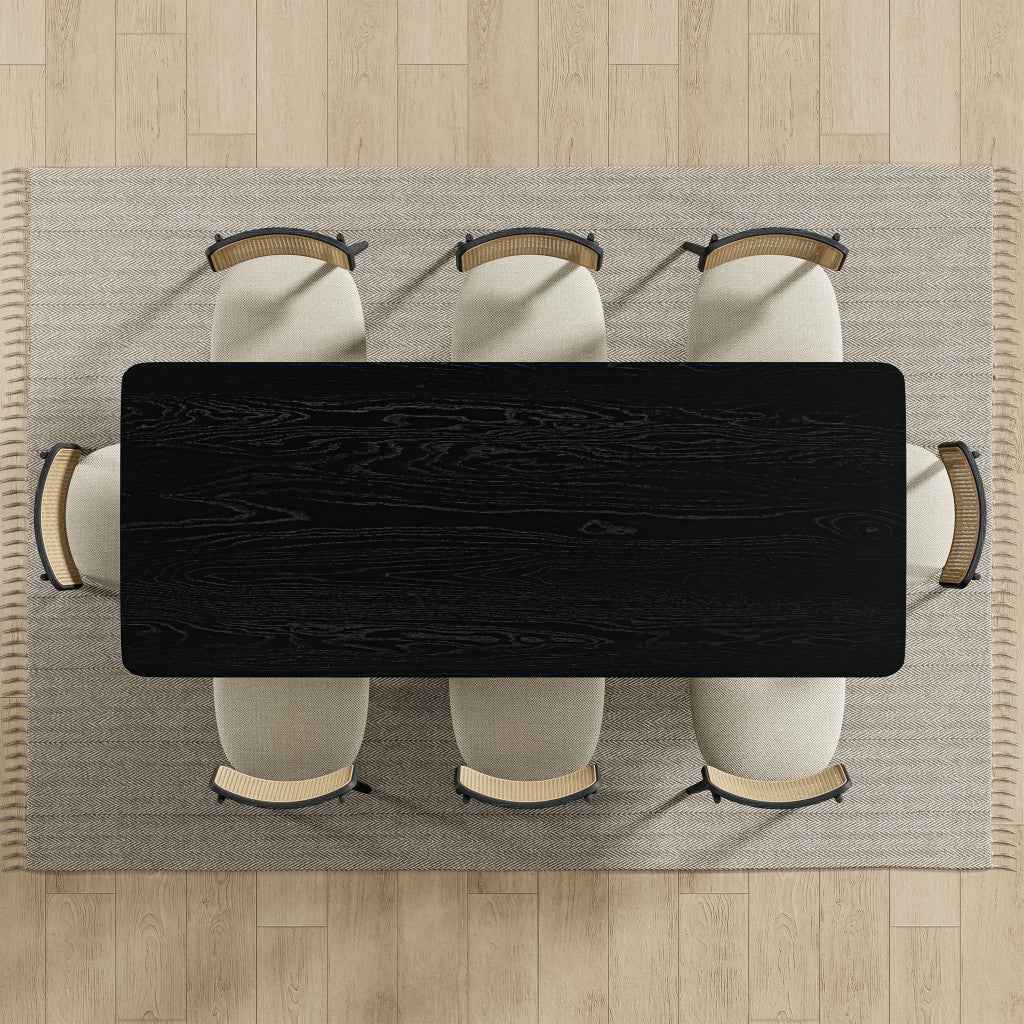 33" Black Solid Wood Rectangular Bar Table