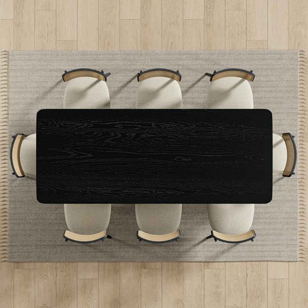 33" Black Solid Wood Rectangular Bar Table