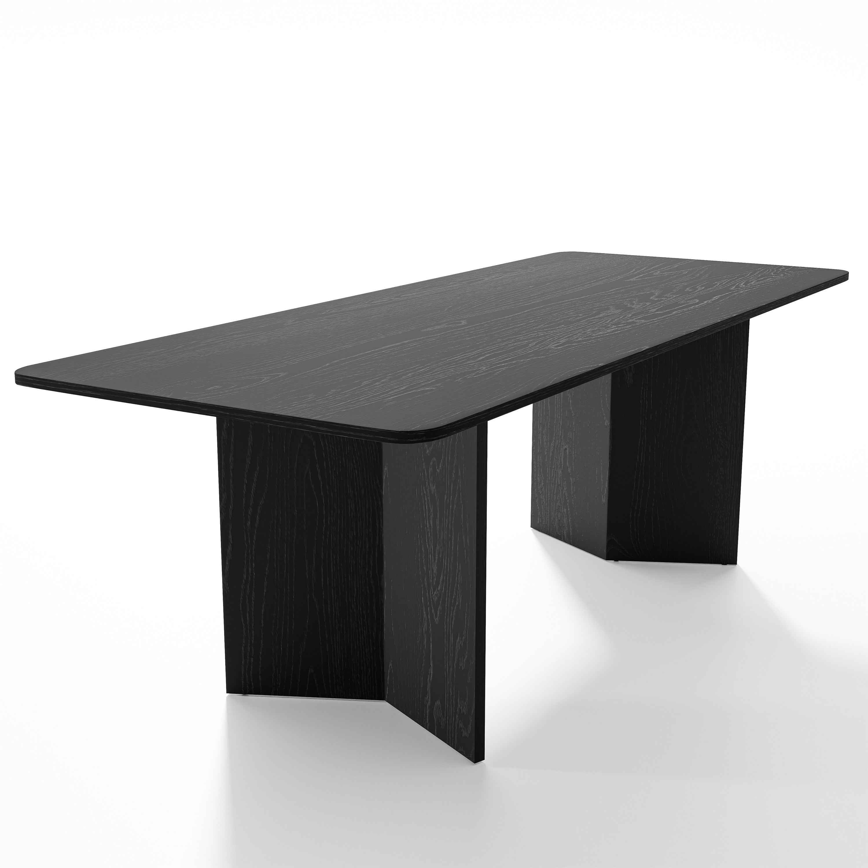 33" Black Solid Wood Rectangular Bar Table