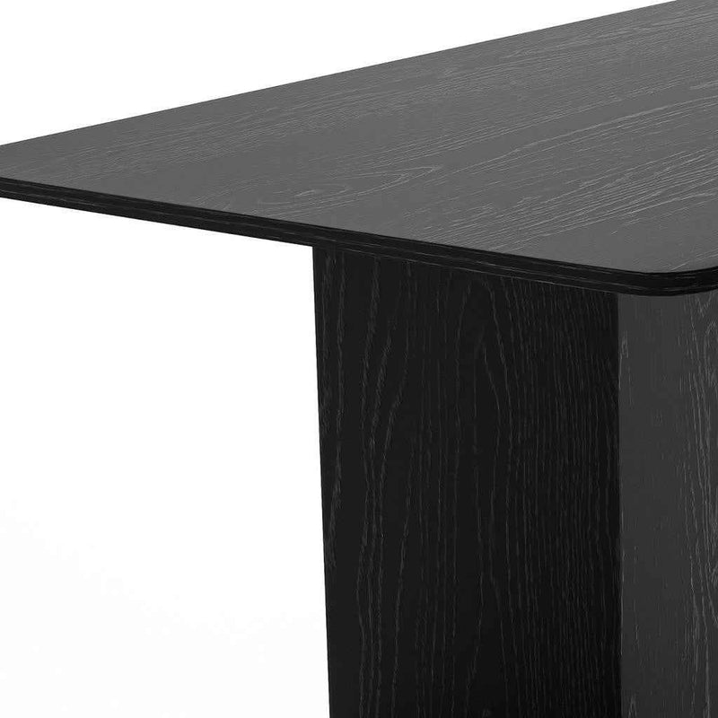 33" Black Solid Wood Rectangular Bar Table