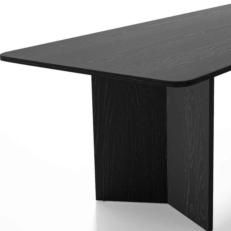 33" Black Solid Wood Rectangular Bar Table