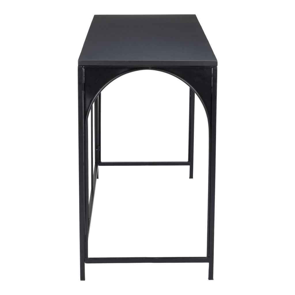 50" Black Steel Frame Console Table