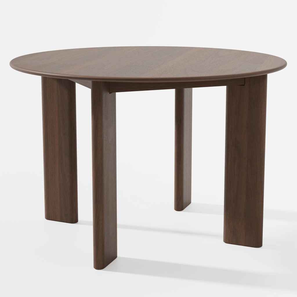 45" Brown Solid Wood Rounded Bar Table