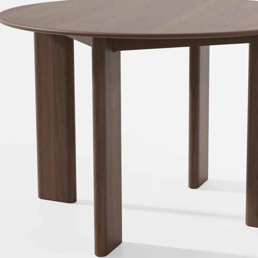 45" Brown Solid Wood Rounded Bar Table