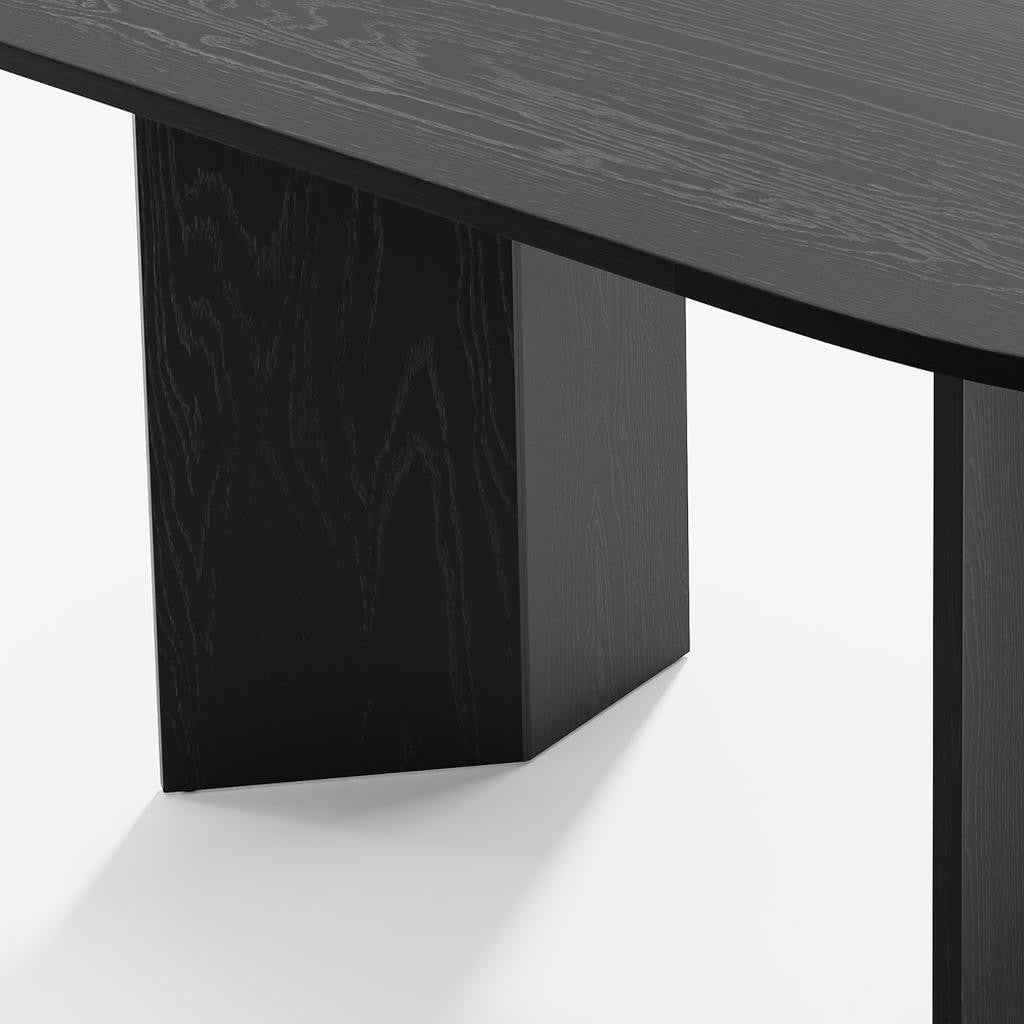 33" Black Solid Wood Oval Bar Table