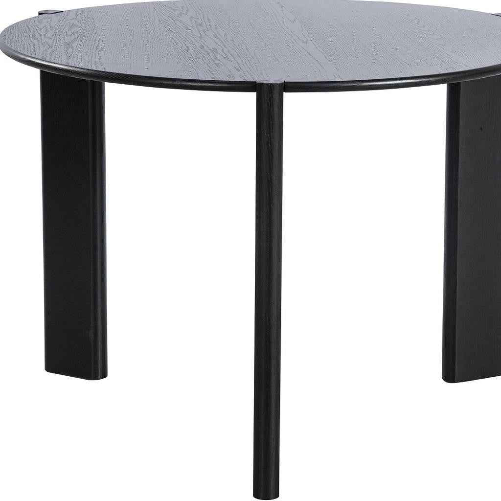 42" Black Solid Wood Rounded Bar Table