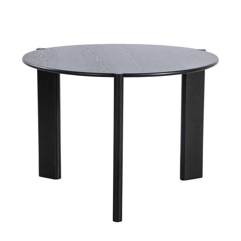 42" Black Solid Wood Rounded Bar Table