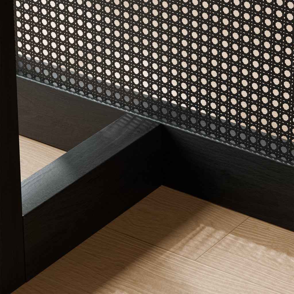 33" Black Solid Wood Oval Bar Table