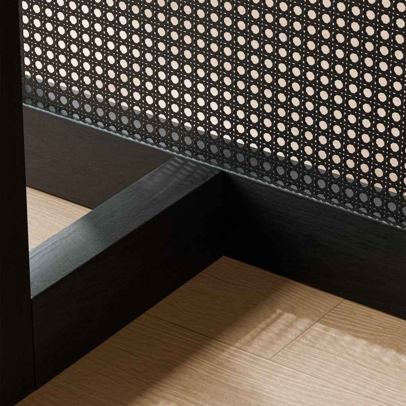 33" Black Solid Wood Oval Bar Table