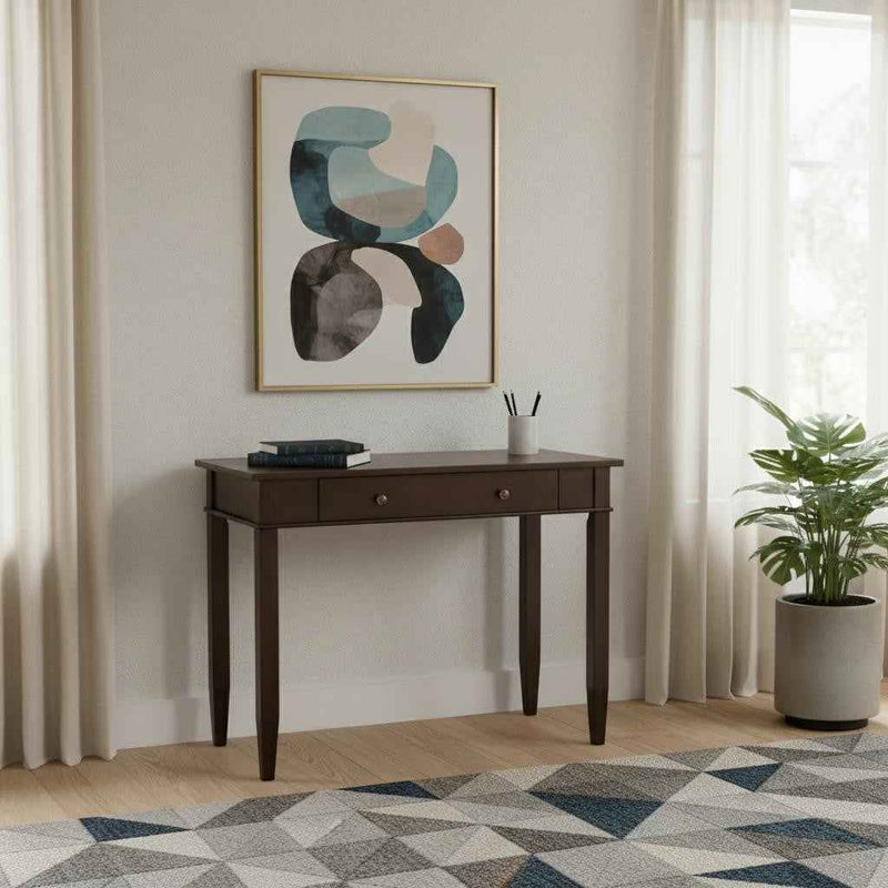 42" Brown Solid Wood Computer Desk