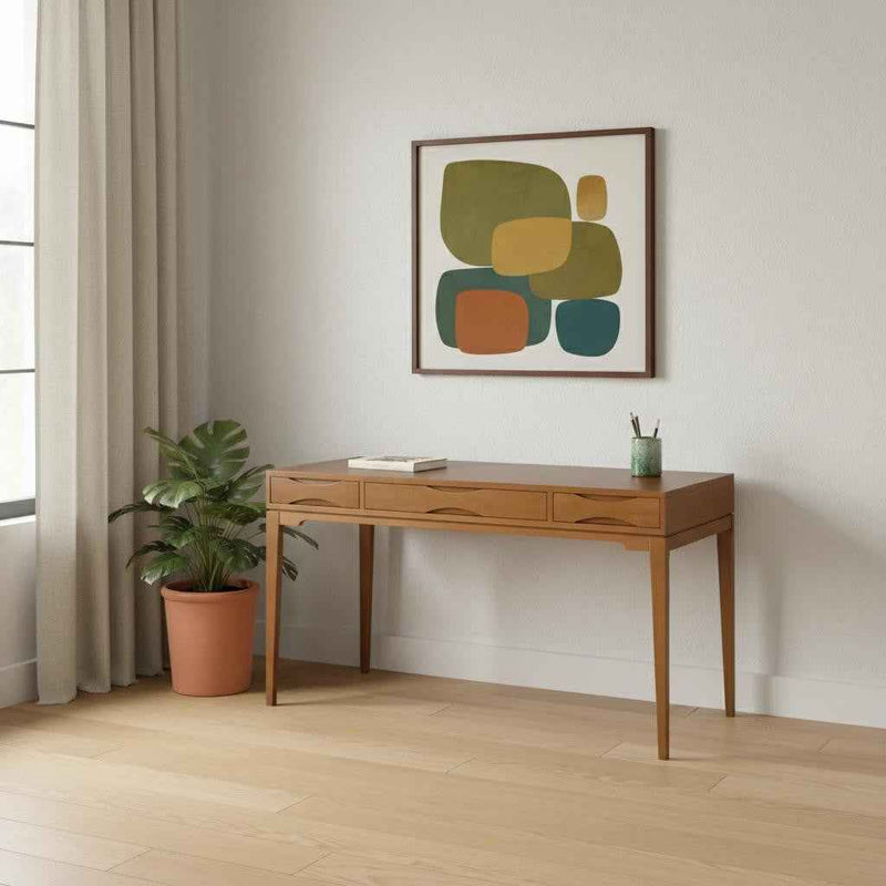 60" Brown Wood Computer Desk