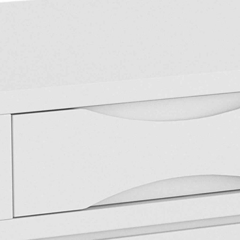 60" White Wood Computer Desk