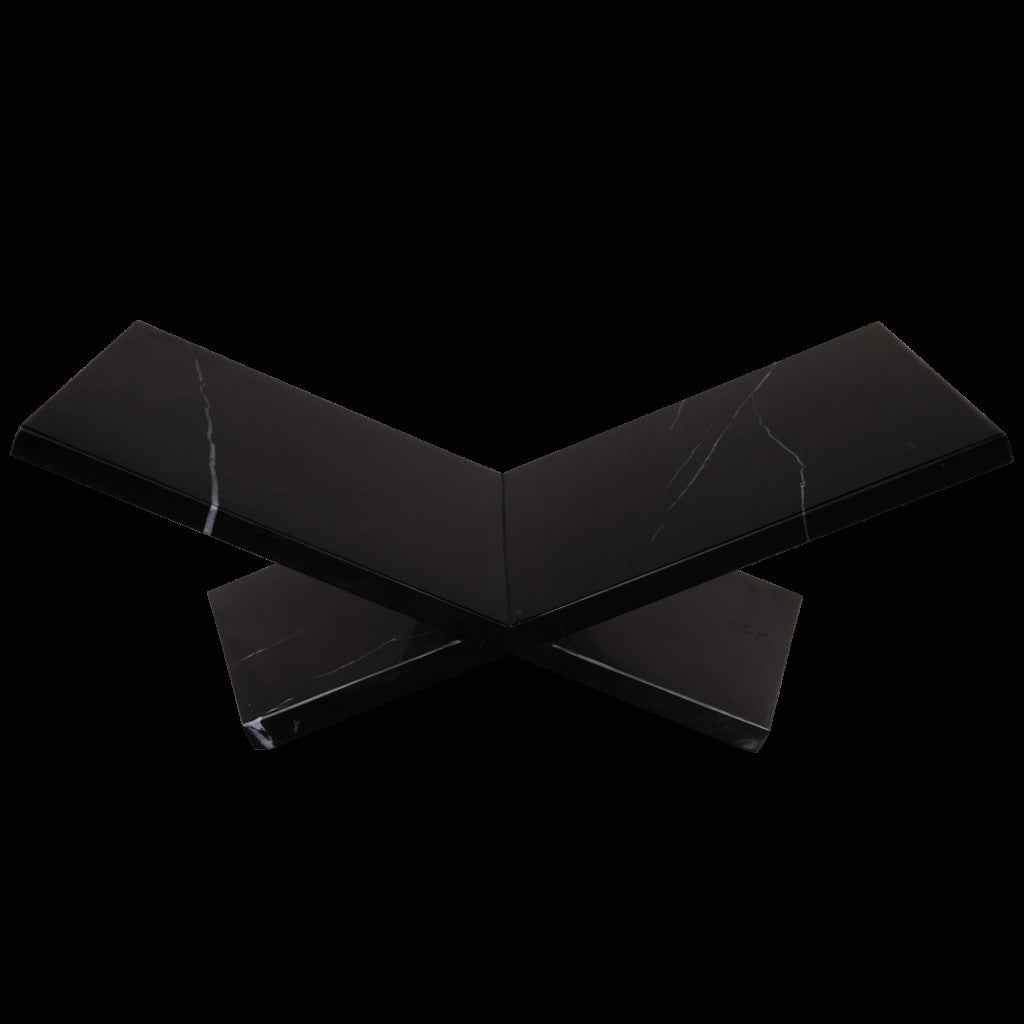 8" Black One Tier Bookcase