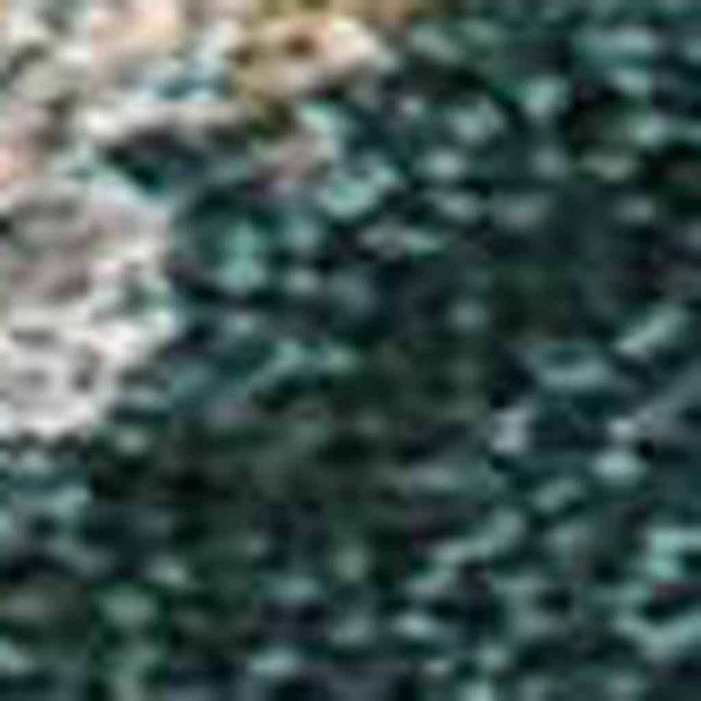 9' X 12' Teal Blue And Gray Damask Washable Indoor Outdoor Area Rug