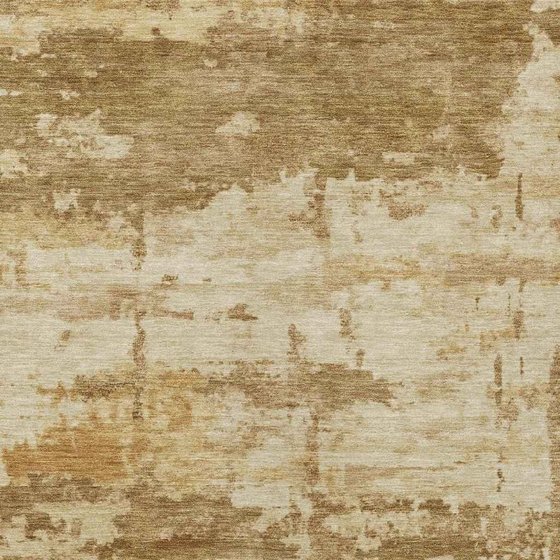 9' X 12' Brown And Beige Abstract Washable Indoor Outdoor Area Rug