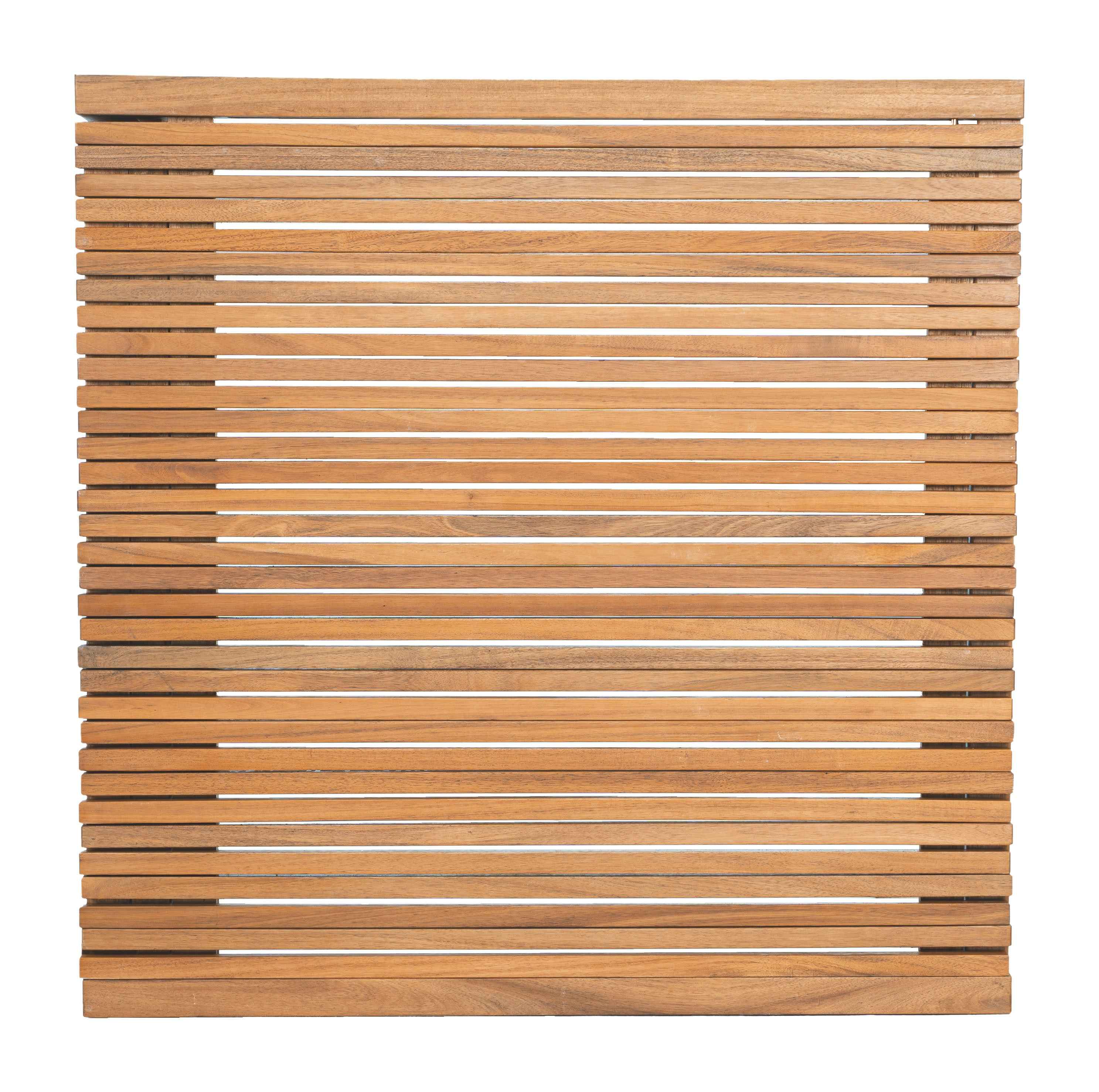 60" Natural Solid Wood Extendable Outdoor Dining Table