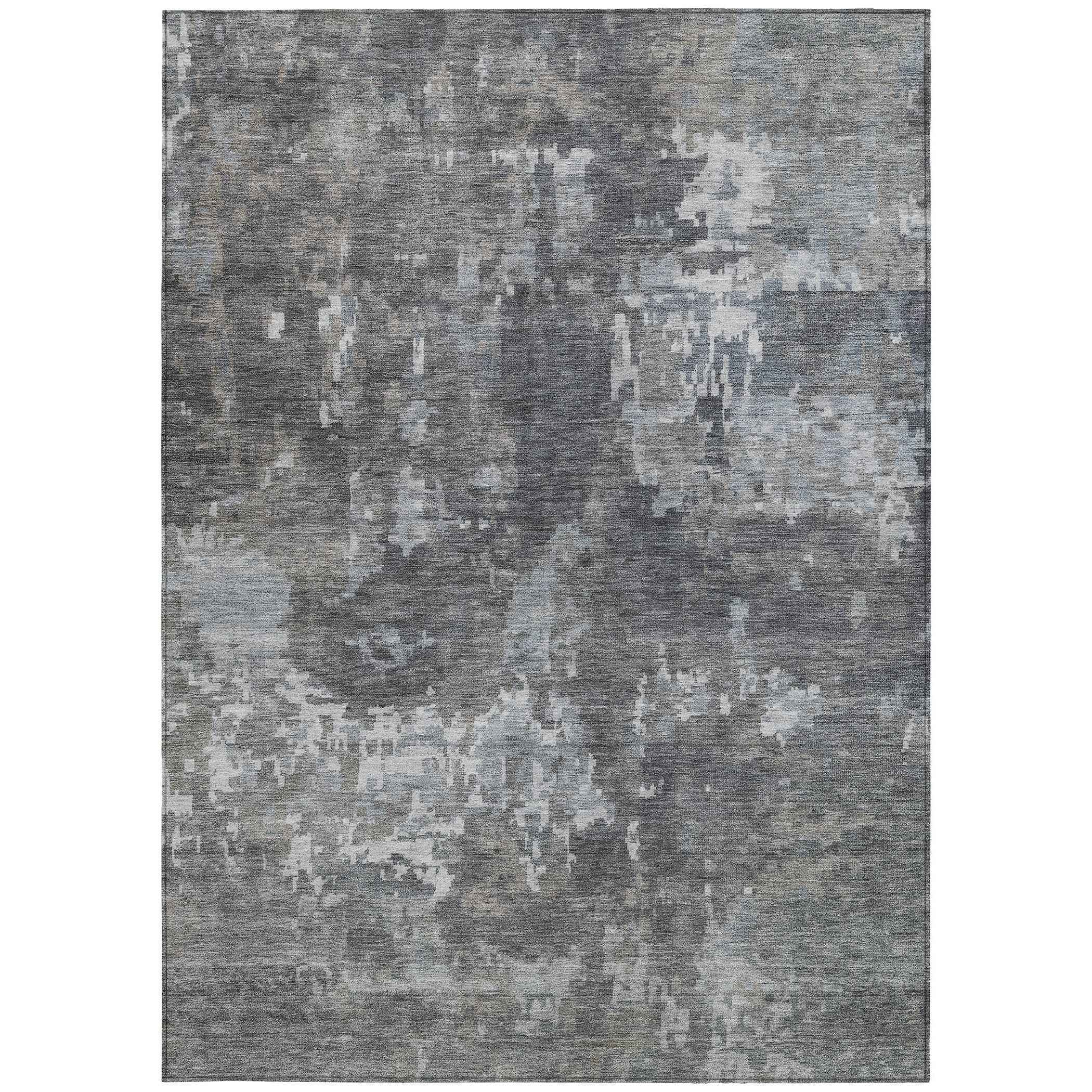 3' X 5' Taupe And Beige Abstract Washable Indoor Outdoor Area Rug