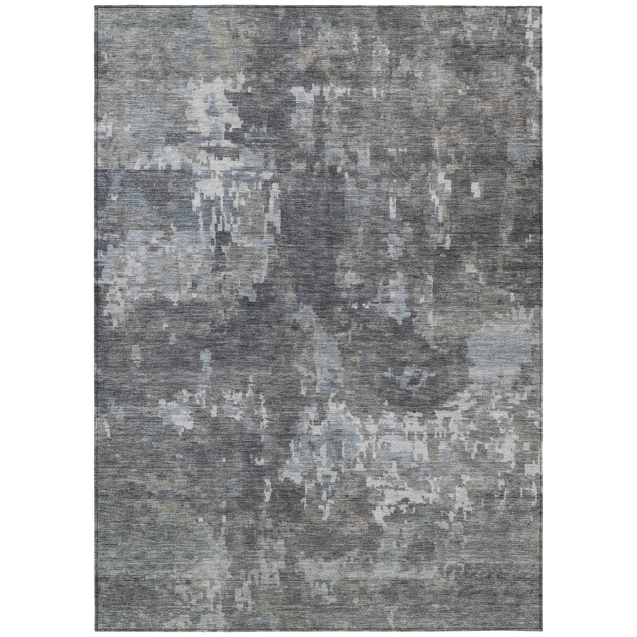 3' X 5' Taupe And Beige Abstract Washable Indoor Outdoor Area Rug