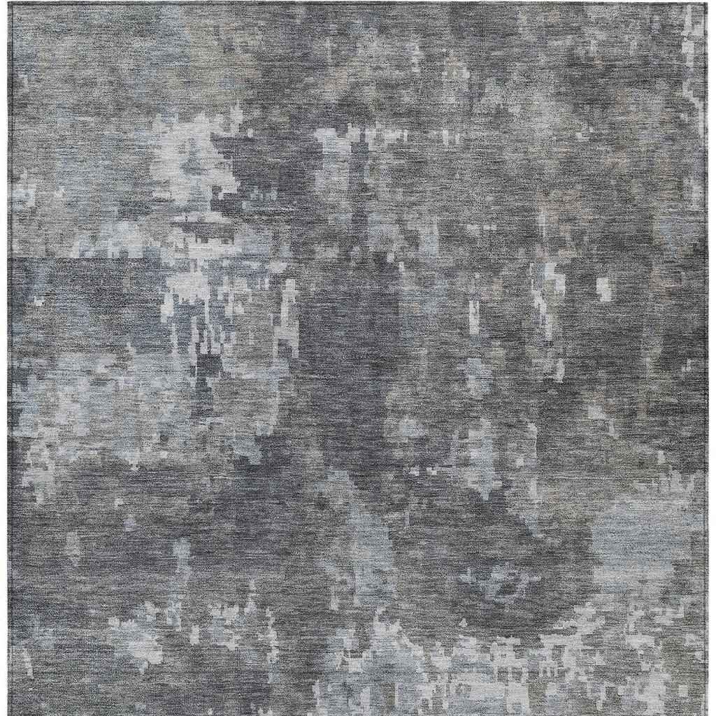 5' X 8' Taupe And Beige Abstract Washable Indoor Outdoor Area Rug