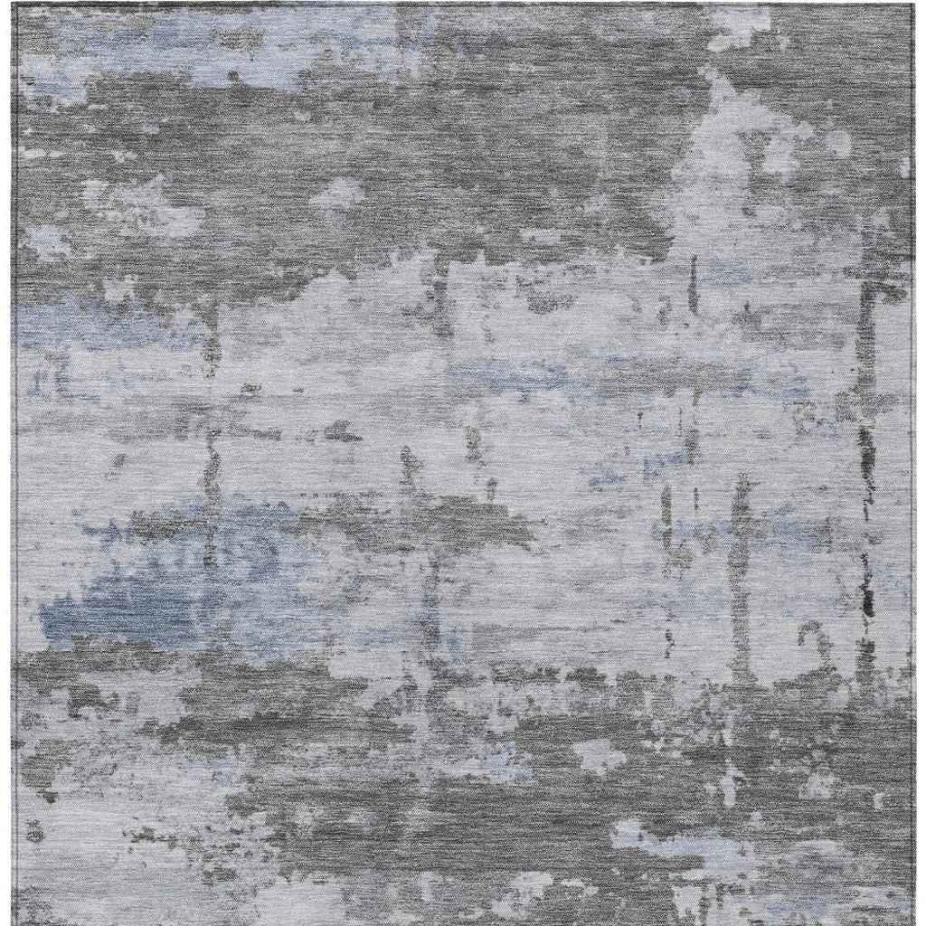 10' X 14' Taupe And Ivory Abstract Washable Indoor Outdoor Area Rug