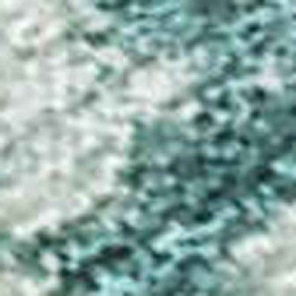 9' X 12' Teal Blue Ivory And Gold Abstract Washable Indoor Outdoor Area Rug