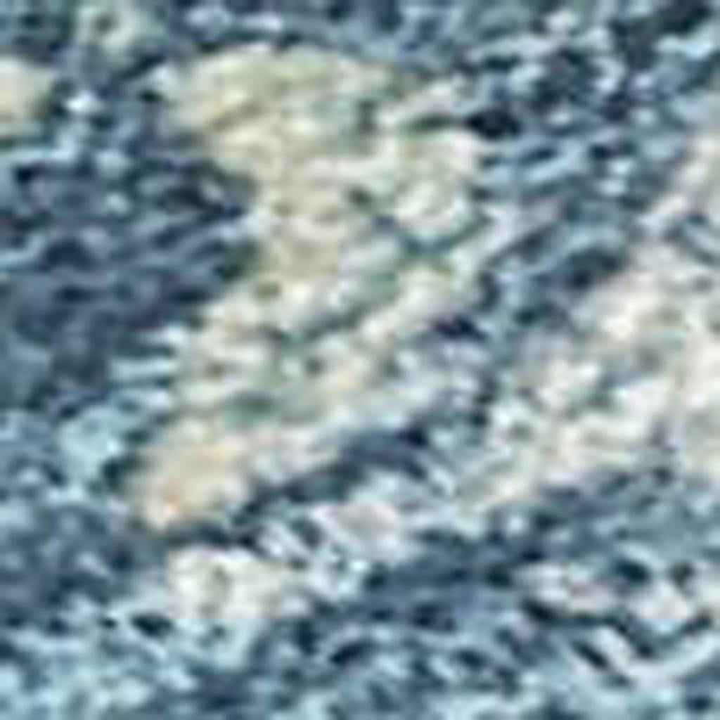 9' X 12' Denim Blue And Gray Abstract Washable Indoor Outdoor Area Rug