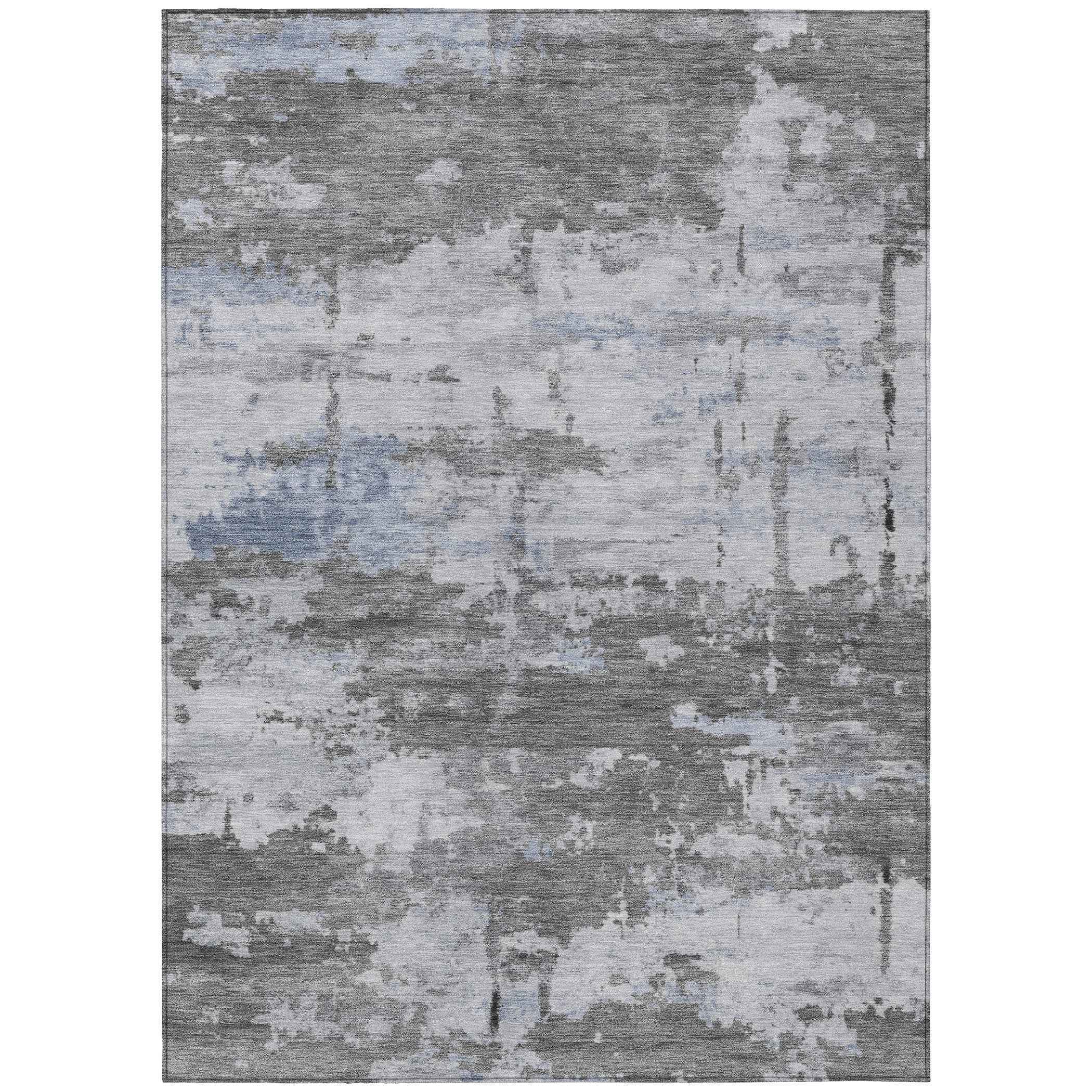 5' X 8' Taupe And Ivory Abstract Washable Indoor Outdoor Area Rug