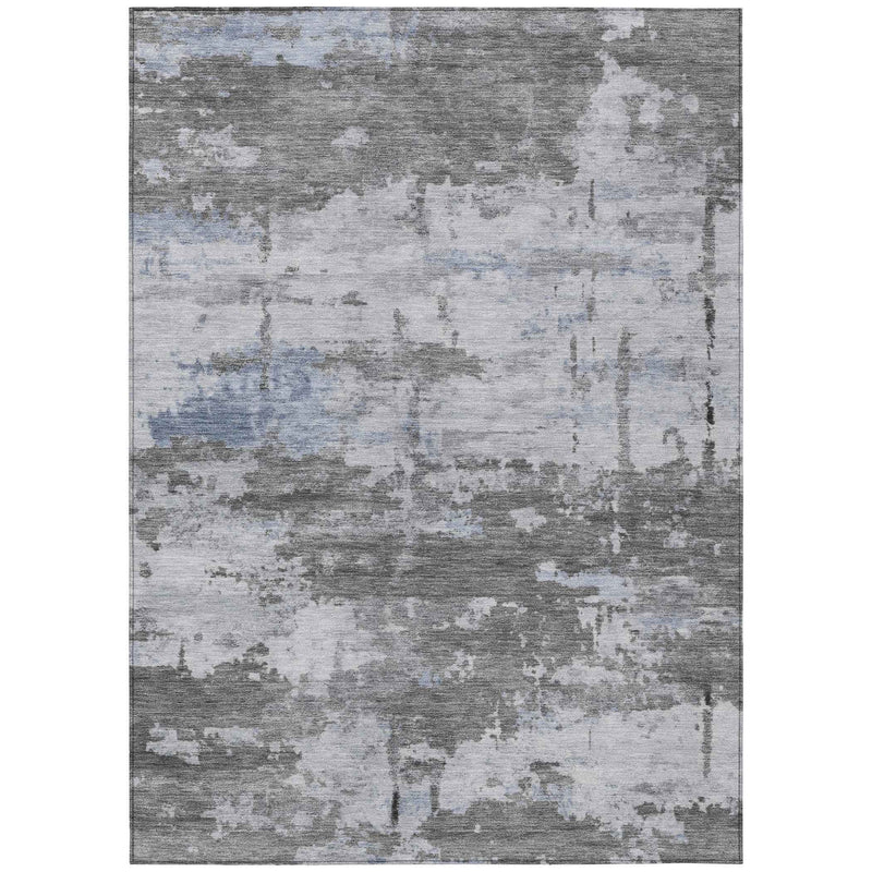 5' X 8' Taupe And Ivory Abstract Washable Indoor Outdoor Area Rug