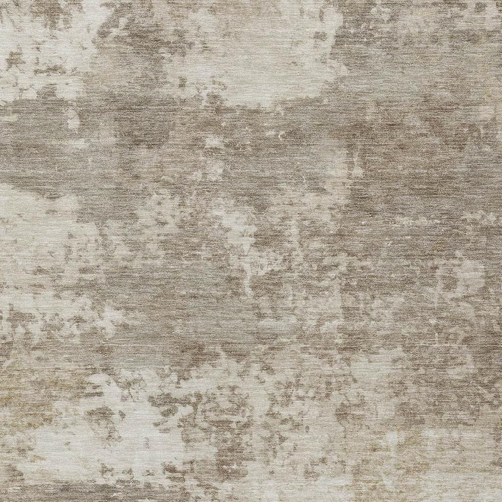 3' X 5' Taupe And Beige Abstract Washable Indoor Outdoor Area Rug - Sports & Outdoor