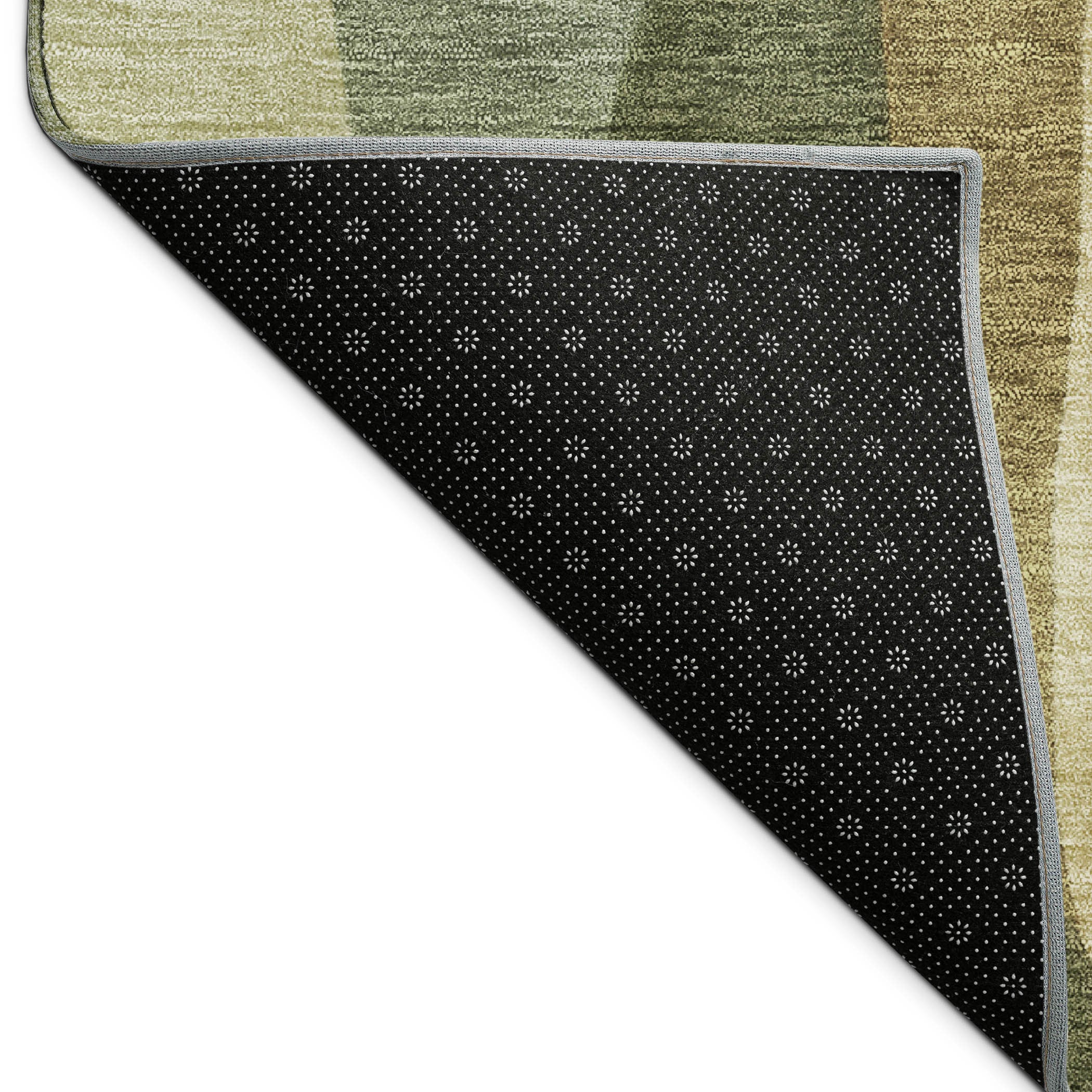 3' X 5' Fern Green And Gold Abstract Washable Indoor Outdoor Area Rug - Sports & Outdoor