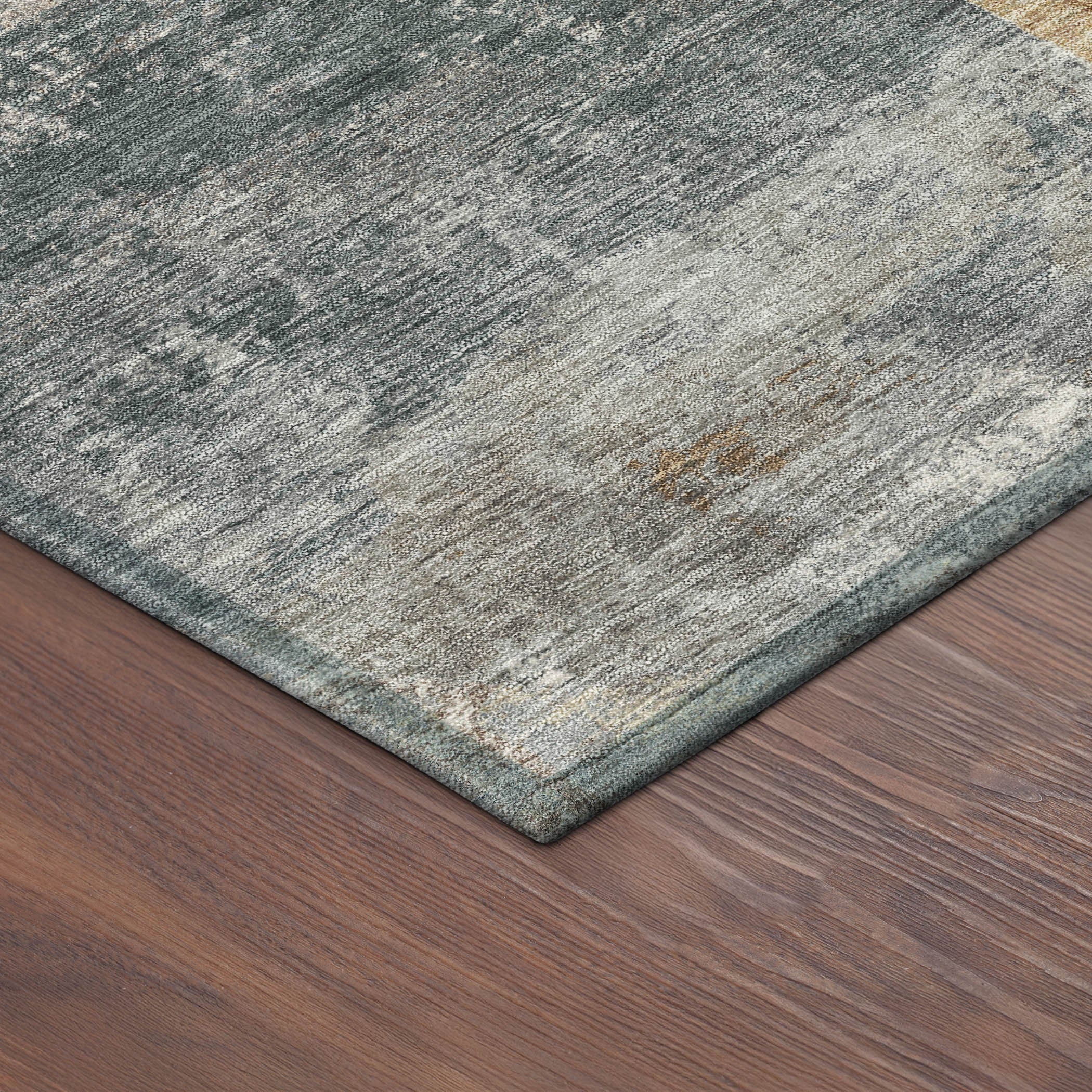 3' X 5' Khaki Gray And Ivory Geometric Washable Indoor Outdoor Area Rug - Sports & Outdoor