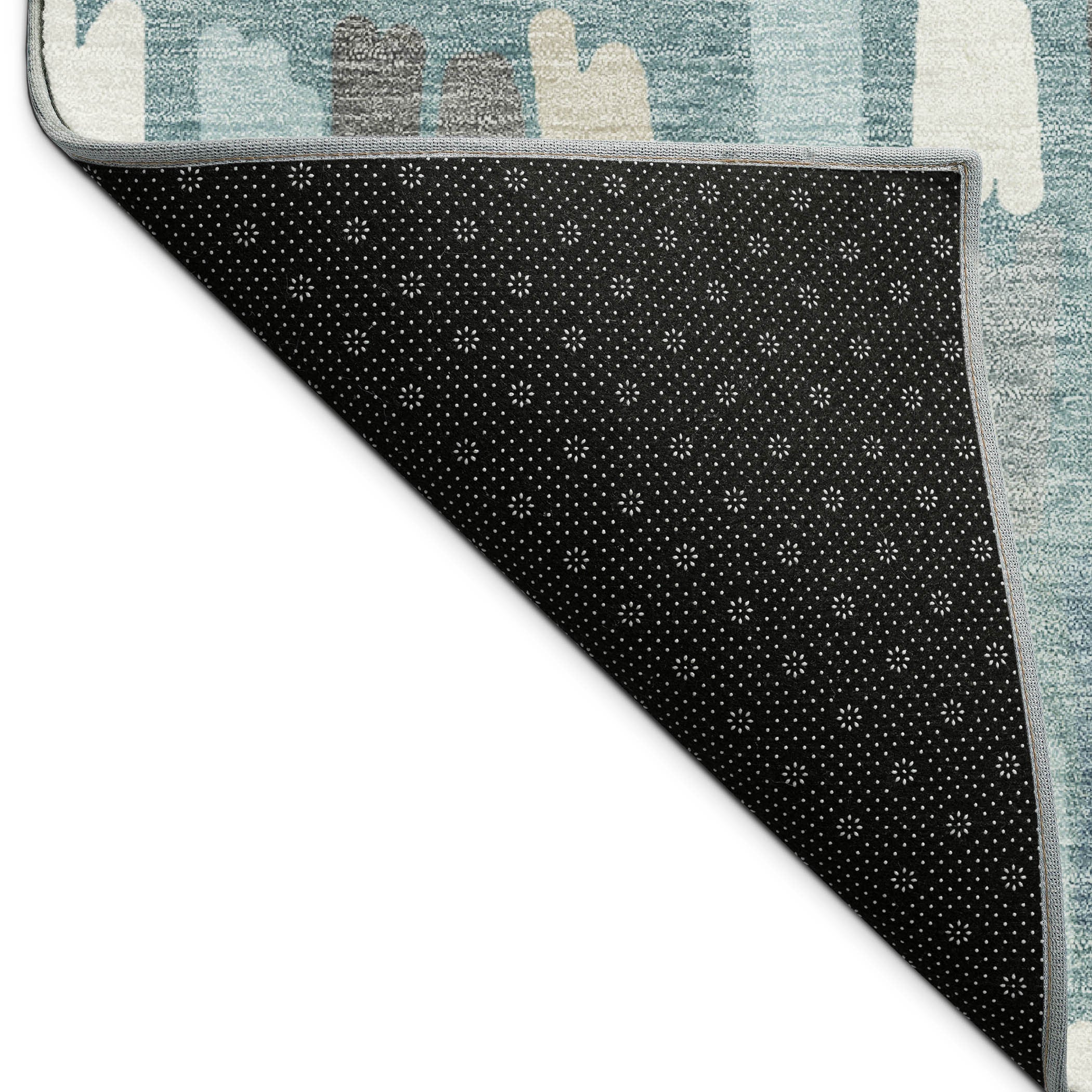 10' X 14' Teal Blue Taupe And Beige Striped Washable Indoor Outdoor Area Rug - Sports & Outdoor