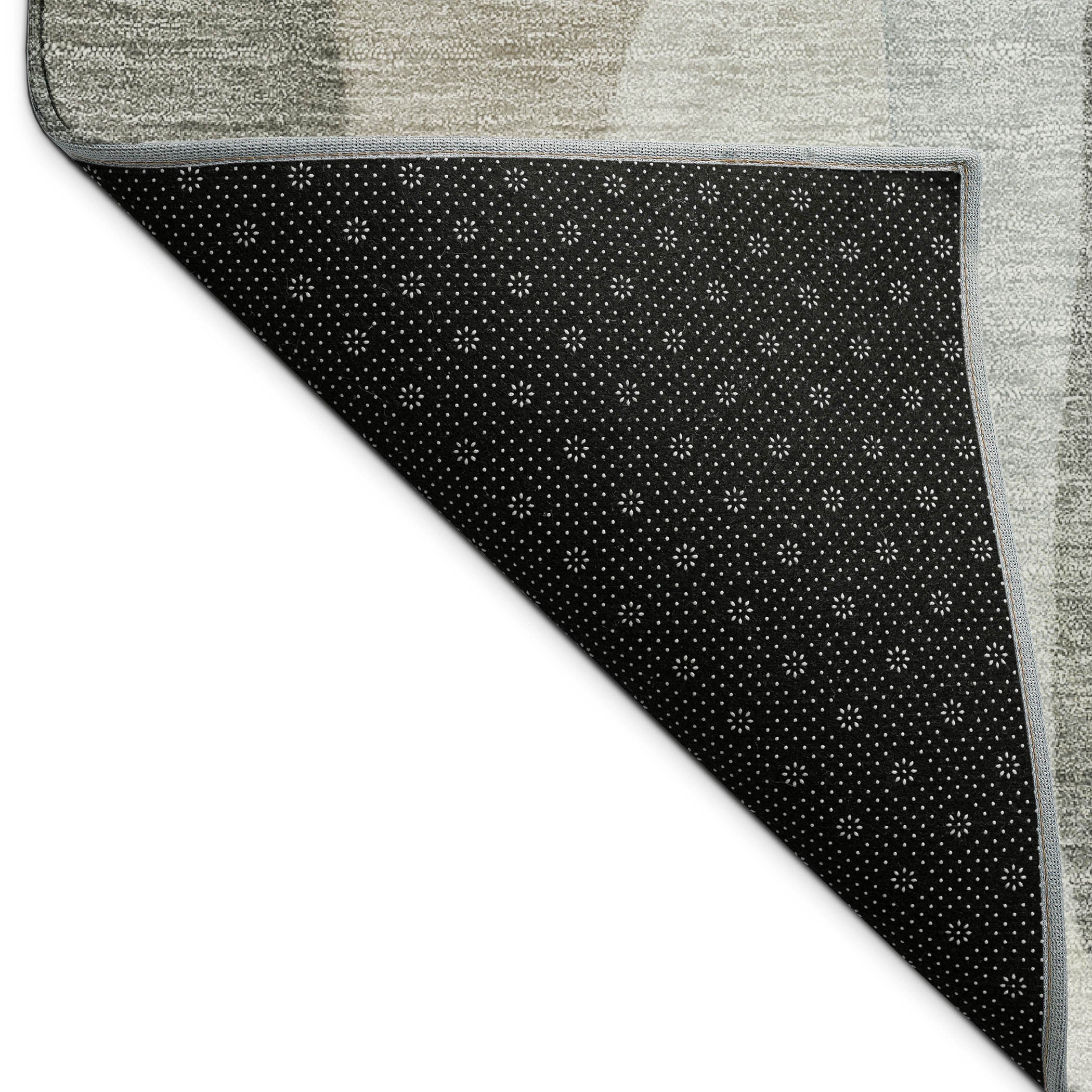 5' X 8' Taupe And Blue Abstract Washable Indoor Outdoor Area Rug - Sports & Outdoor