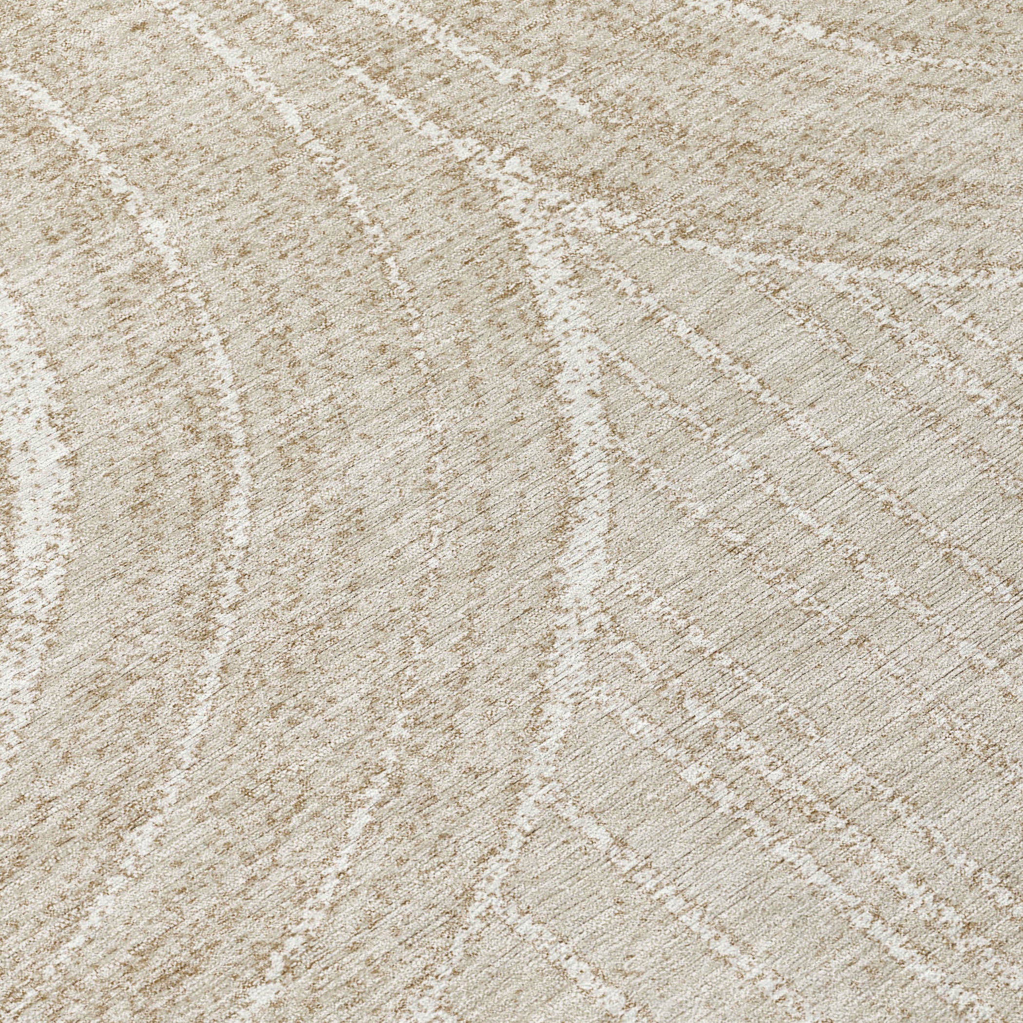 3' X 5' Beige And Tan Geometric Washable Indoor Outdoor Area Rug - Sports & Outdoor