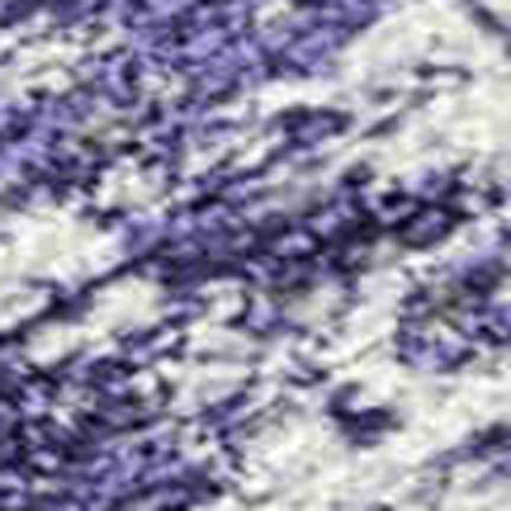 5' X 8' Lavender Ivory And Gray Striped Washable Indoor Outdoor Area Rug