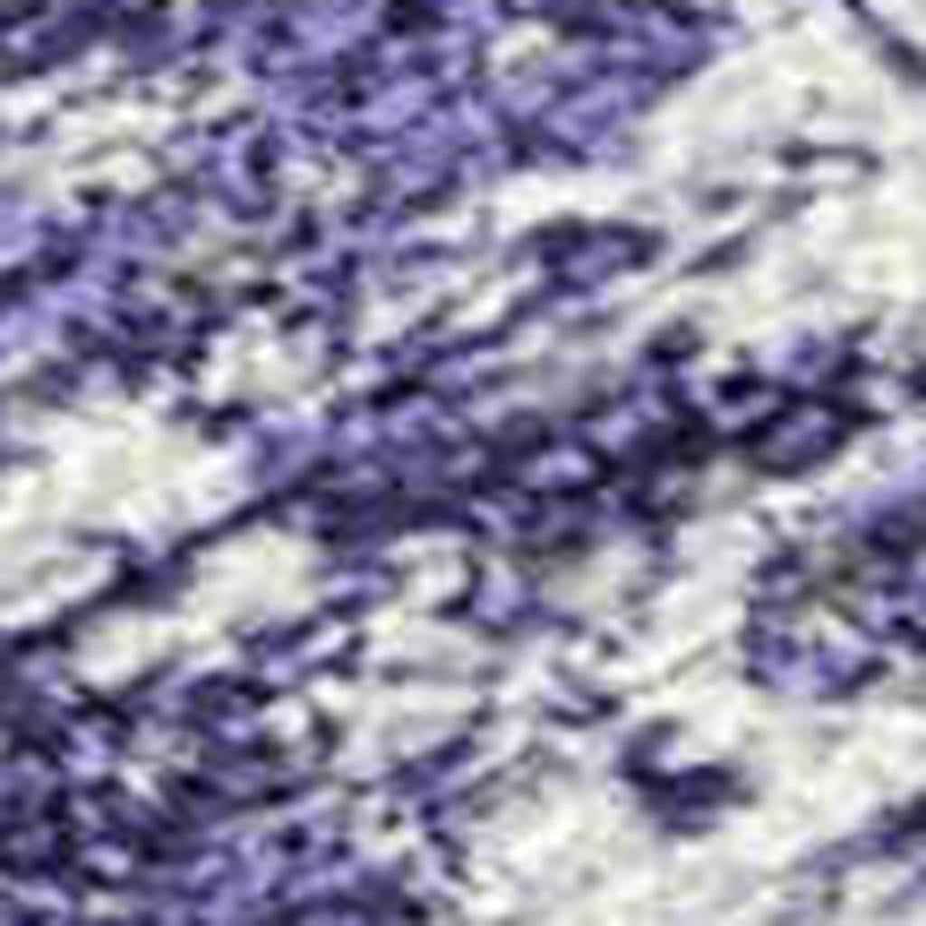 8' X 10' Lavender Ivory And Gray Striped Washable Indoor Outdoor Area Rug