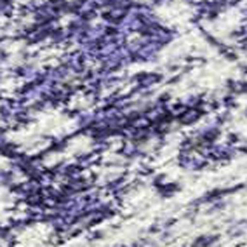 8' X 10' Lavender Ivory And Gray Striped Washable Indoor Outdoor Area Rug