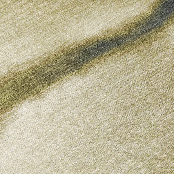 8' X 10' Wheat Blue And Beige Abstract Washable Indoor Outdoor Area Rug Default Title