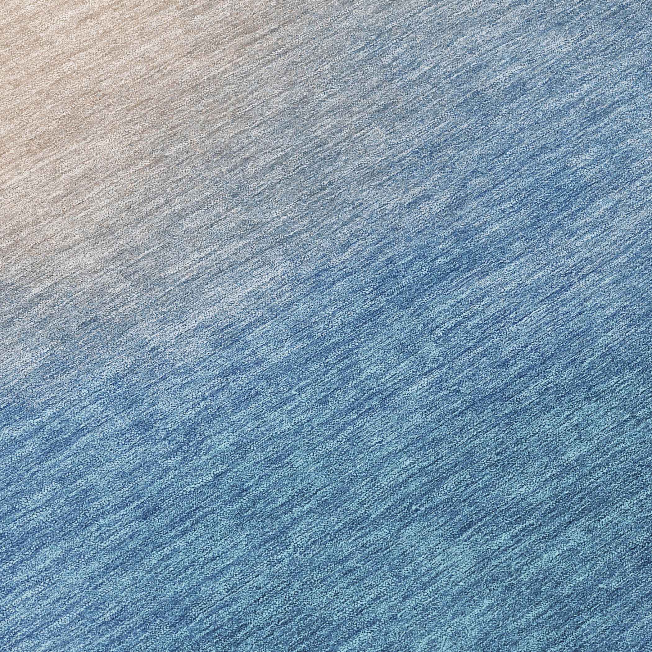 3' X 5' Denim Blue Beige And Cream Abstract Washable Indoor Outdoor Area Rug