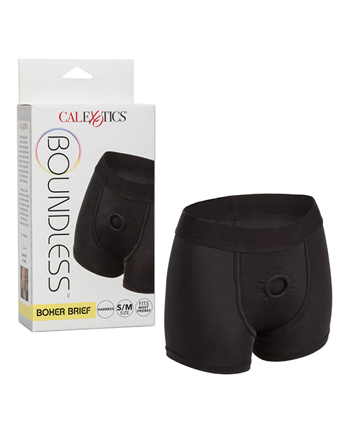 Boundless Boxer Brief Harness Black - Small/Medium - Adult Products
