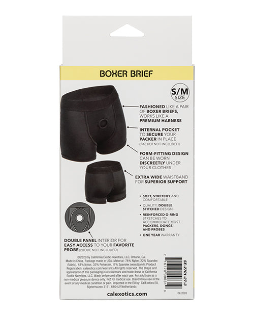 Boundless Boxer Brief Harness Black - Small/Medium - Adult Products