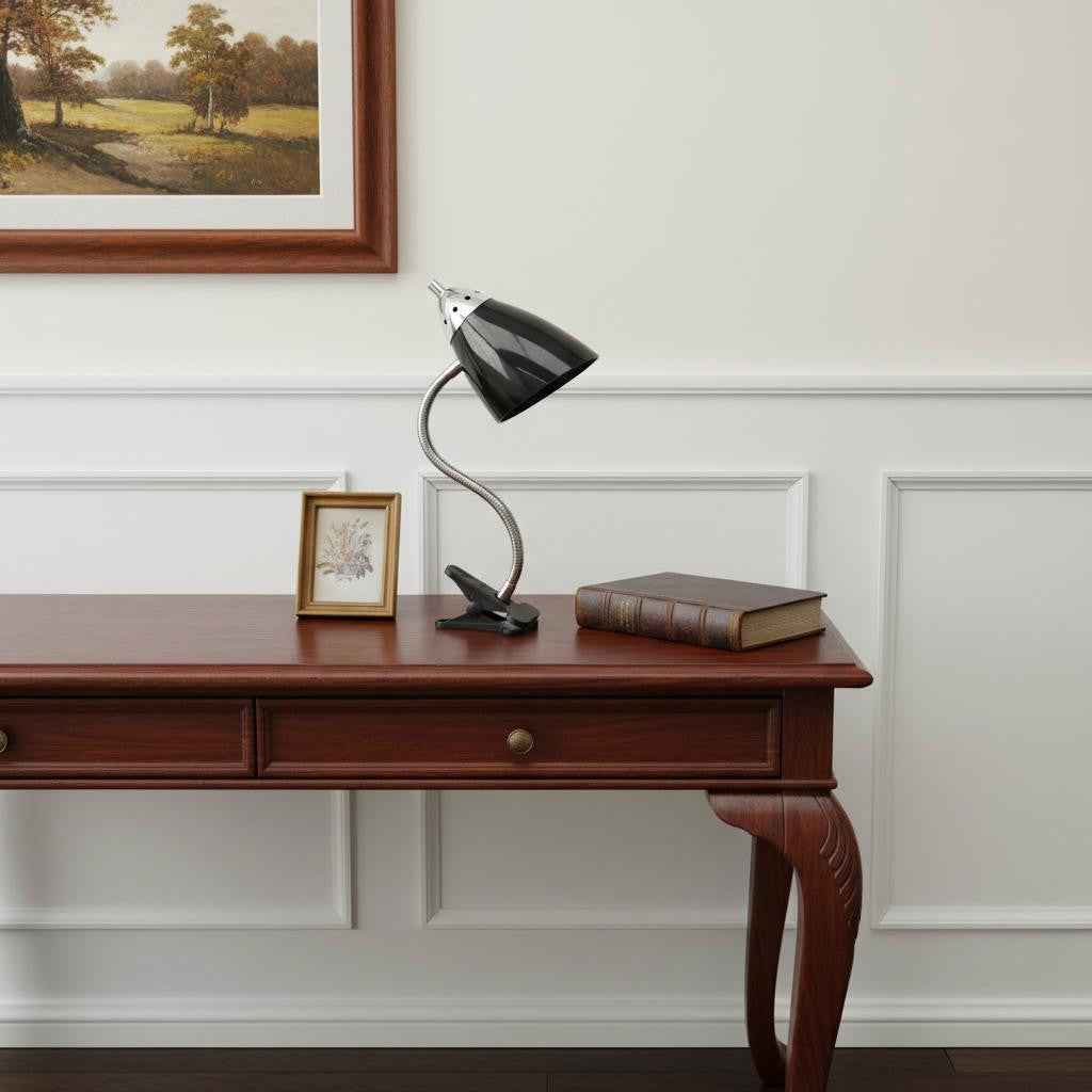 18" Black Swing Arm Table Lamp