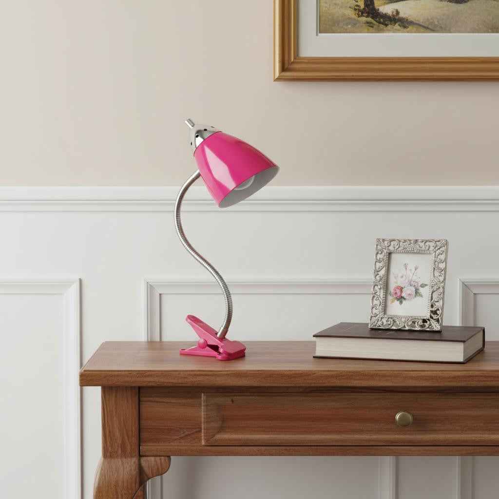 18" Pink Swing Arm Table Lamp LED